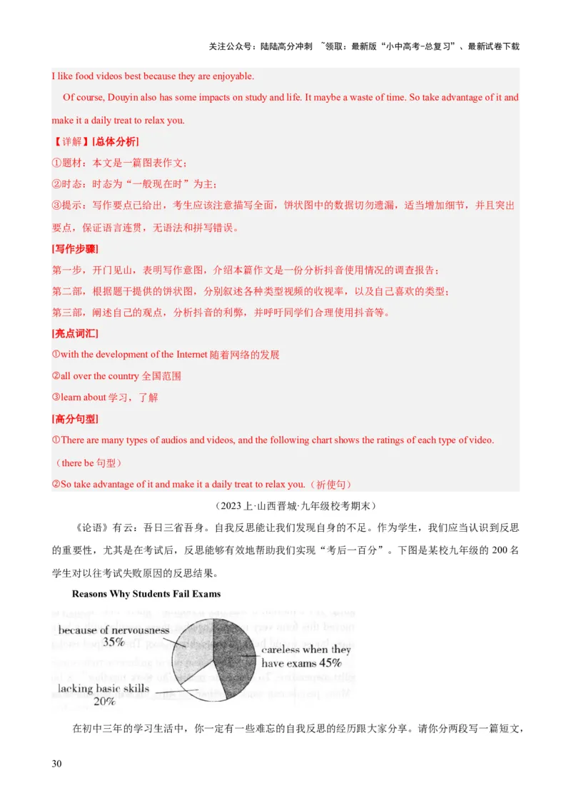 第26讲书面表达之图表作文（讲义）-2024年中考英语一轮复习讲练测（全国通用）（解析版）_02中考总复习（2026版更新中）_03-英语-中考总复习_2024年中考复习资料_一轮复习