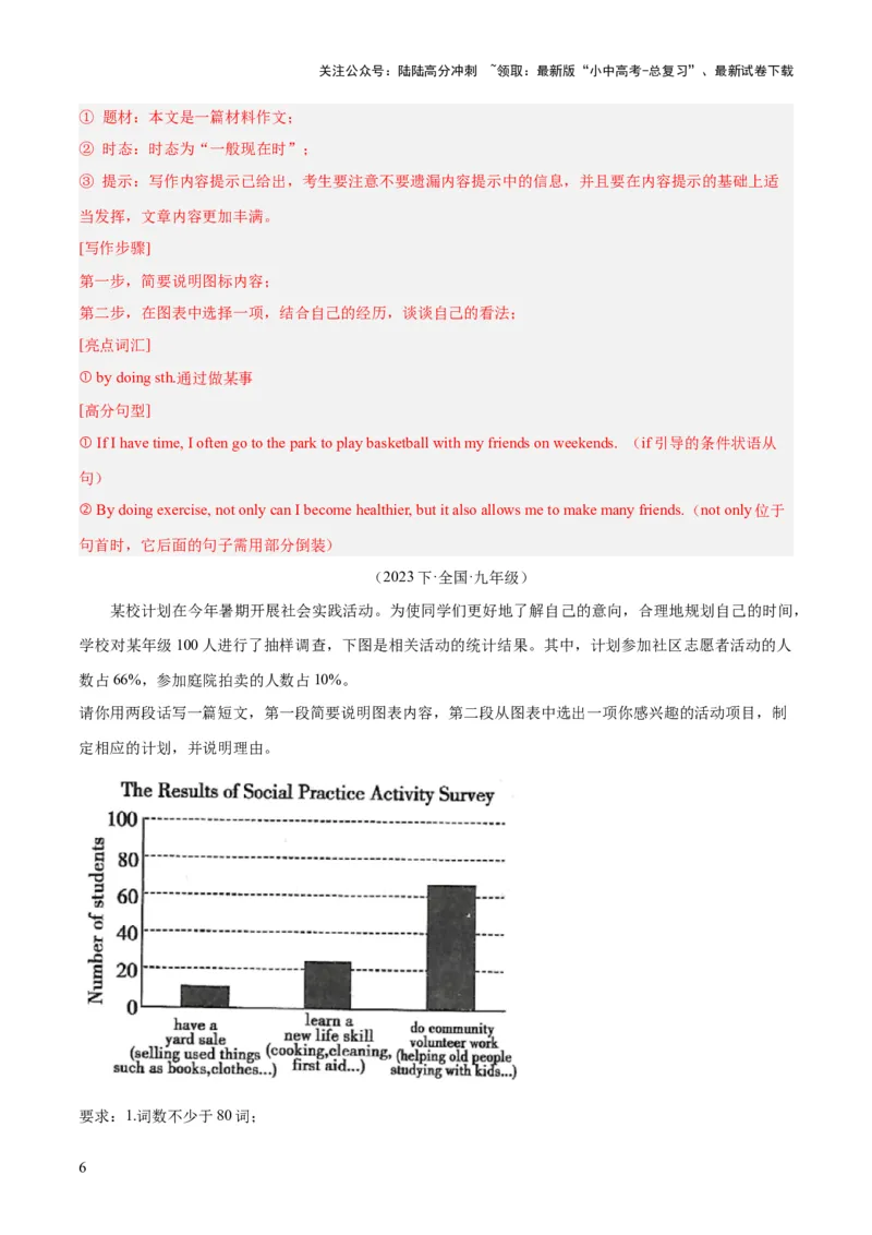 第26讲书面表达之图表作文（讲义）-2024年中考英语一轮复习讲练测（全国通用）（解析版）_02中考总复习（2026版更新中）_03-英语-中考总复习_2024年中考复习资料_一轮复习