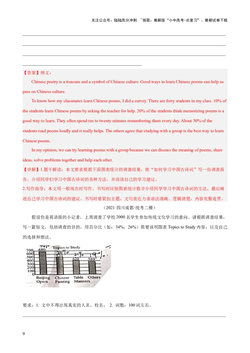 第26讲书面表达之图表作文（讲义）-2024年中考英语一轮复习讲练测（全国通用）（解析版）_02中考总复习（2026版更新中）_03-英语-中考总复习_2024年中考复习资料_一轮复习