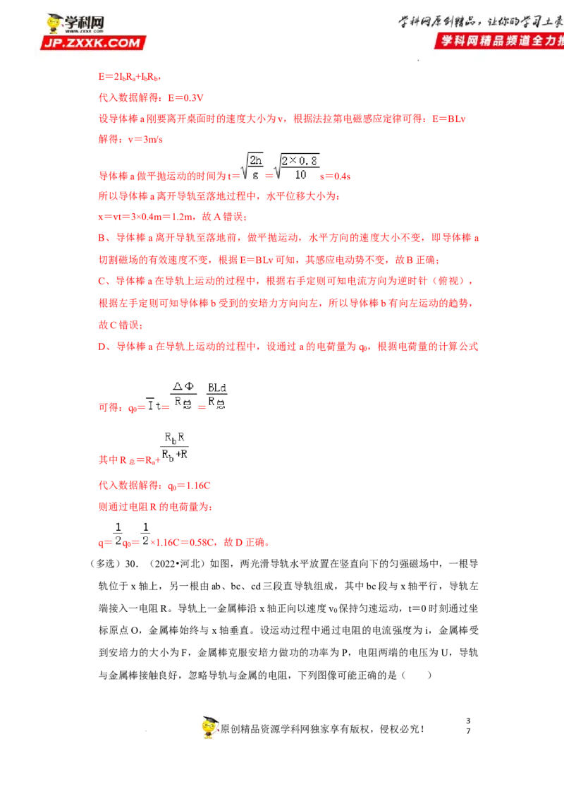考向20电磁感应动力学问题-备战2023年高考物理一轮复习考点微专题（全国通用）（解析版）_4.2025物理总复习_赠品通用版（老高考）复习资料_一轮复习