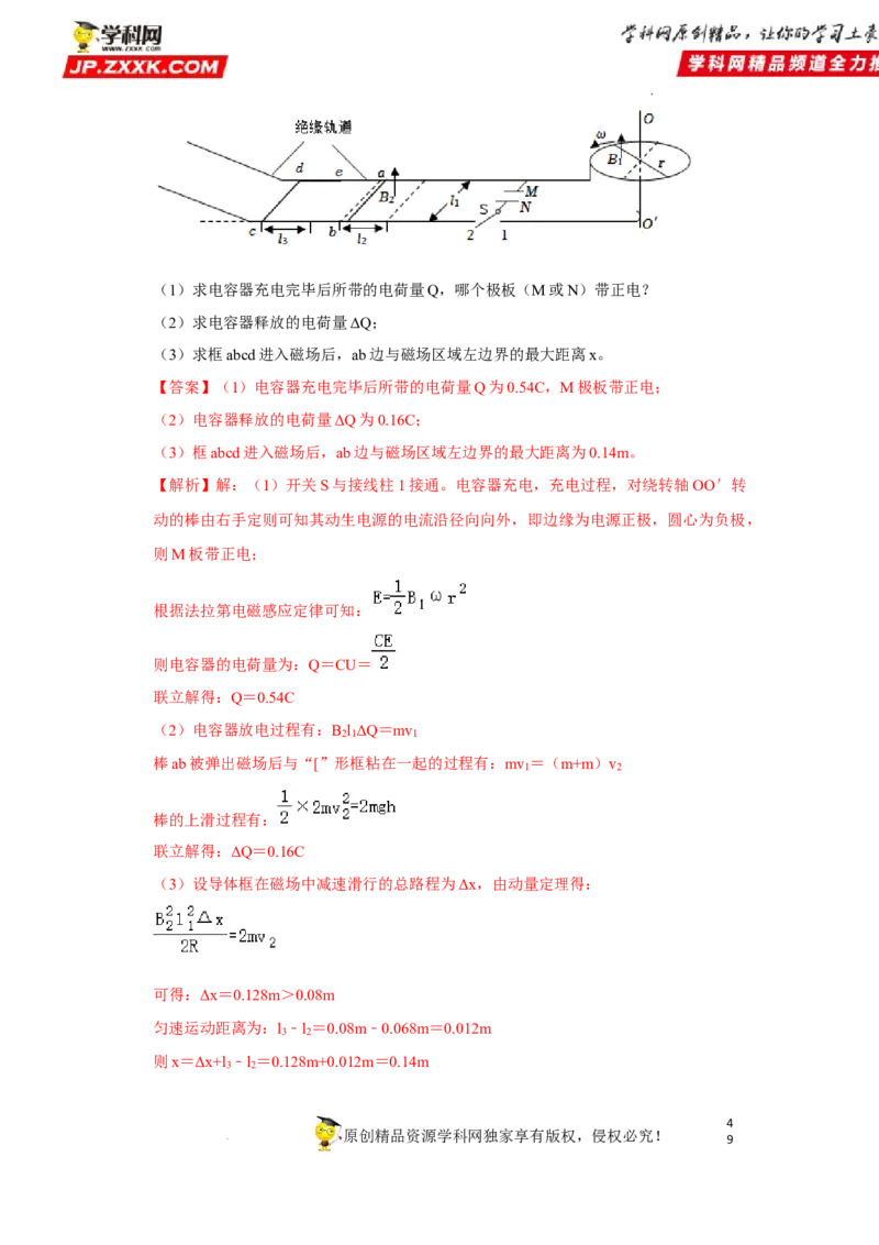 考向20电磁感应动力学问题-备战2023年高考物理一轮复习考点微专题（全国通用）（解析版）_4.2025物理总复习_赠品通用版（老高考）复习资料_一轮复习