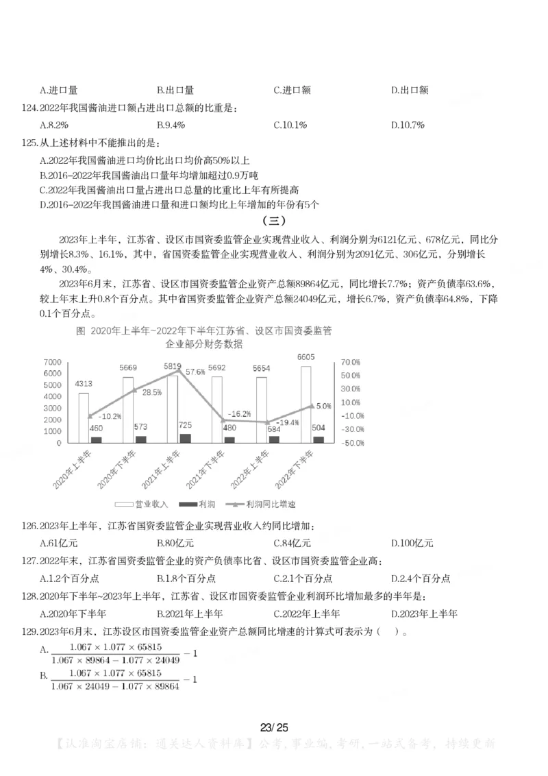 2024年江苏省公务员录用考试《行测》题（B类）_34省+国考真题_34省考+国考pdf版推荐用这个版本_34省行测+申论真题pdf推荐用这个版本_江苏公务员考试真题pdf版_行测题目