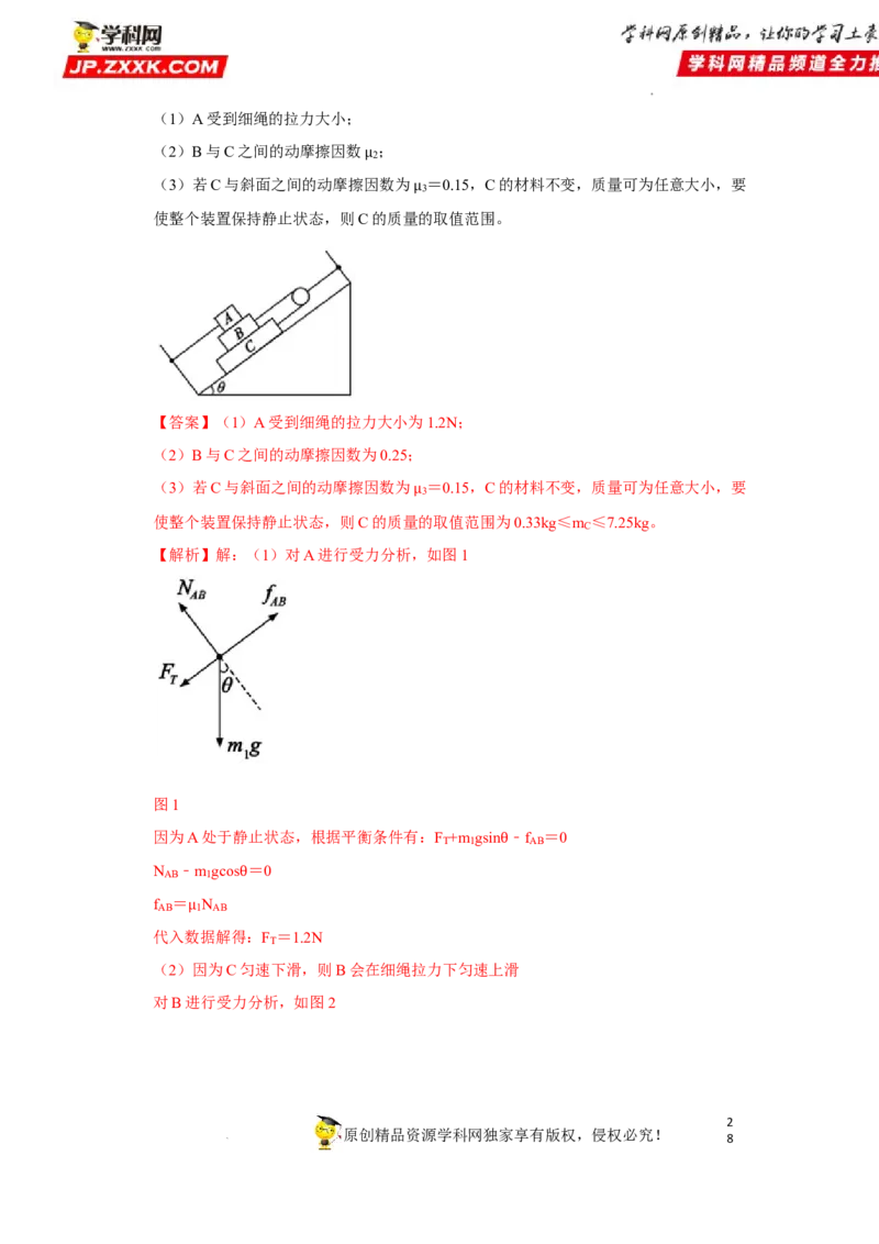 考向04受力分析共点力平衡-备战2023年高考物理一轮复习考点微专题（全国通用）（解析版）_4.2025物理总复习_赠品通用版（老高考）复习资料_一轮复习