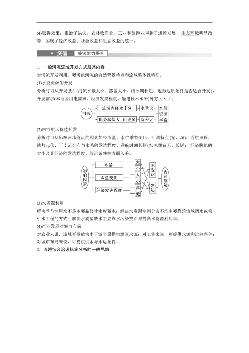 2023年高考地理一轮复习（全国版）必修3第3章课时63　田纳西河流域的综合开发_9.2025地理总复习_赠品通用版（老高考）复习资料_一轮复习_2023年高考地理一轮复习讲义（全国版）