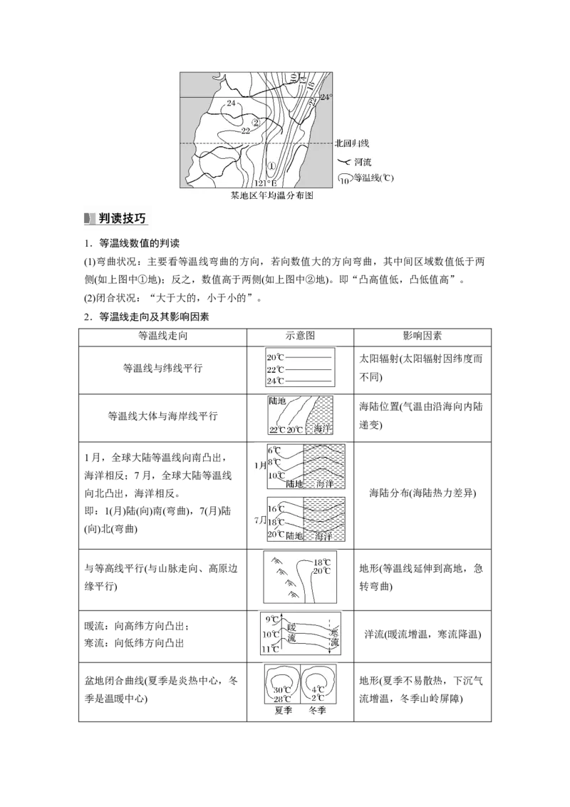 2024年高考地理一轮复习（新人教版）第1部分　第3章　第4讲　课时18　影响气候的主要因素_9.2025地理总复习_2024年新高考资料_1.2024一轮复习_2024年高考地理一轮复习讲义（新人教版）