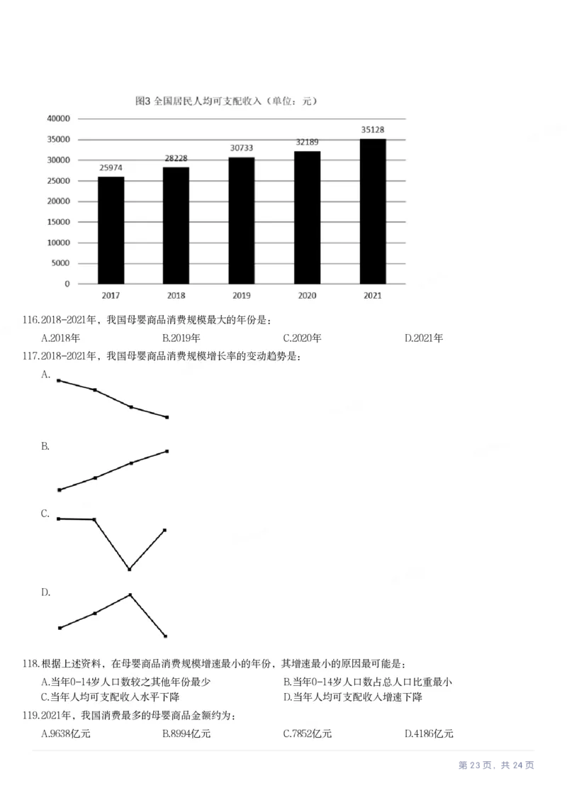 2023年甘肃公务员录用考试《行测》题（网友回忆版）_34省+国考真题_34省考+国考pdf版推荐用这个版本_34省行测+申论真题pdf推荐用这个版本_甘肃公务员考试真题&mdash;&mdash;行测09-25PDF版