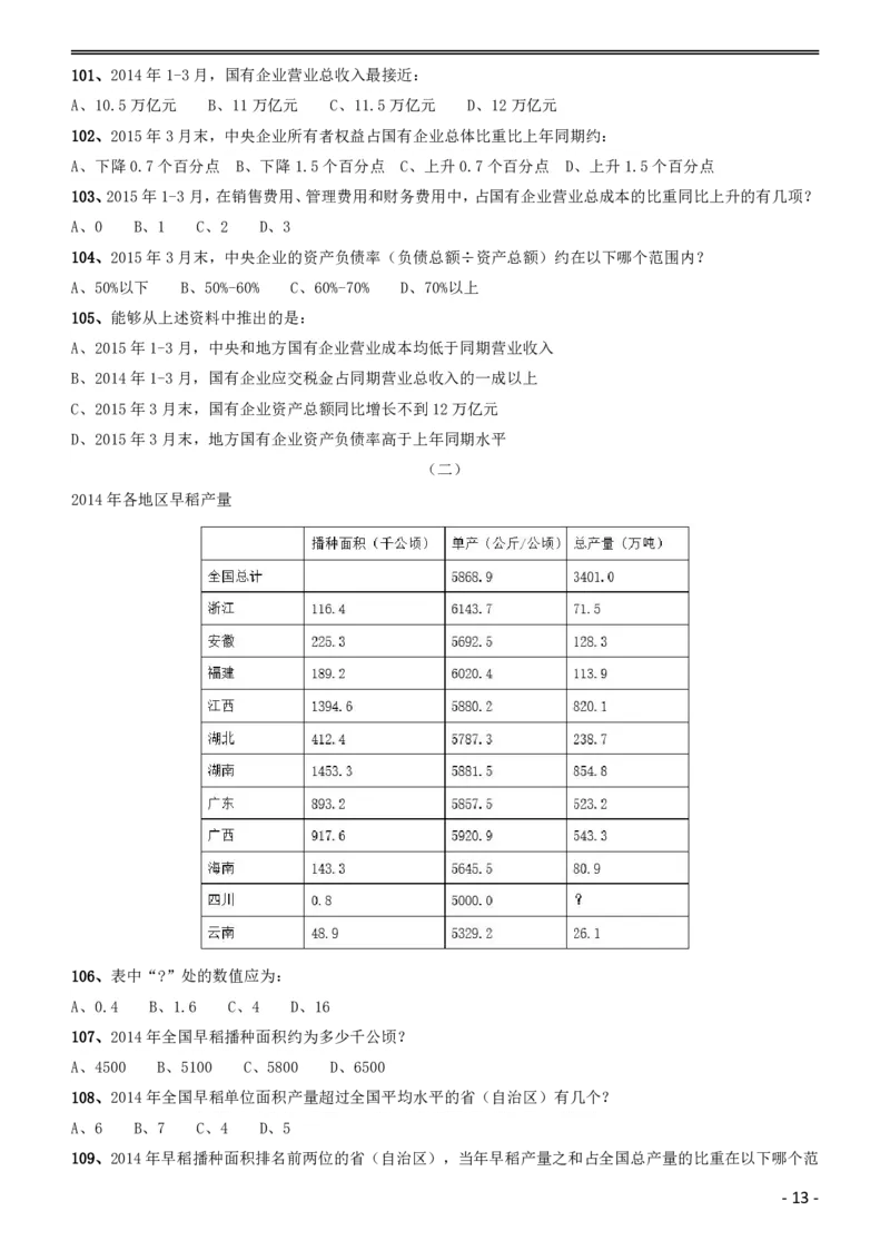 2016年423公务员联考《行测》（黑龙江县乡卷）_34省+国考真题_34省考+国考pdf版推荐用这个版本_34省行测+申论真题pdf推荐用这个版本_黑龙江公务员考试真题&mdash;&mdash;行测08-25PDF版