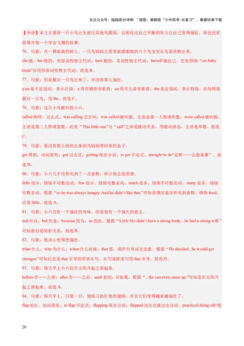 第07讲语法选择（讲义）-2024年中考英语一轮复习讲练测（全国通用）（解析版）_02中考总复习（2026版更新中）_03-英语-中考总复习_2024年中考复习资料_一轮复习