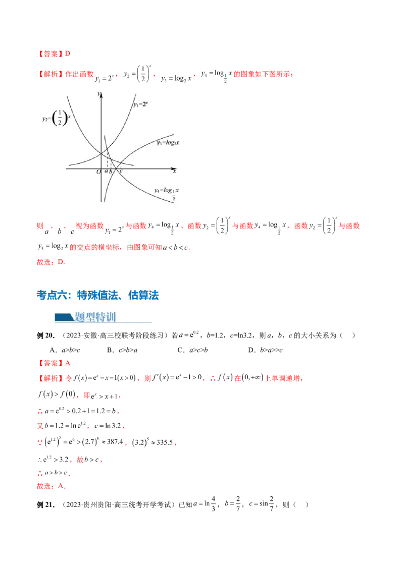 专题03一网打尽指对幂等函数值比较大小问题（9大核心考点）（讲义）（解析版）_2.2025数学总复习_2024年新高考资料_2.2024二轮复习_2024年高考数学二轮复习讲练（新教材新高考）