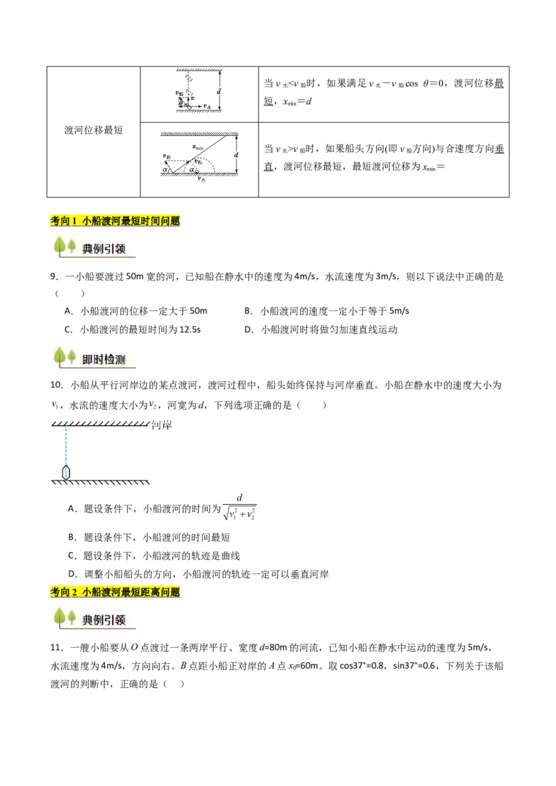 考点14曲线运动运动的合成与分解（核心考点精讲精练）（原卷版）_4.2025物理总复习_2025年新高考资料_一轮复习_备战2025年高考物理一轮复习考点帮（新高考通用）