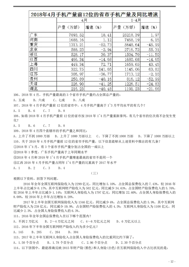 2019年420联考《行测》真题（黑龙江县乡卷）_34省+国考真题_34省考+国考pdf版推荐用这个版本_34省行测+申论真题pdf推荐用这个版本_黑龙江公务员考试真题&mdash;&mdash;行测08-25PDF版_题目