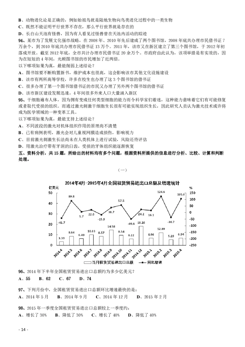 2016年423公务员联考《行测》（海南卷）_34省+国考真题_34省考+国考pdf版推荐用这个版本_34省行测+申论真题pdf推荐用这个版本_海南公务员考试真题pdf版_题目