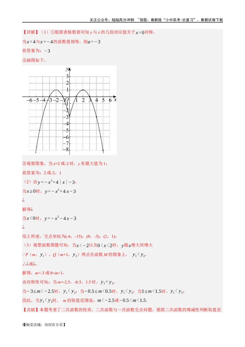 第13讲二次函数图象与性质（练习）（解析版）_02中考总复习（2026版更新中）_02-数学-中考总复习_2024年中考复习资料_一轮复习资料_配套练习（原卷版+解析版）_教师版（含答案解析）
