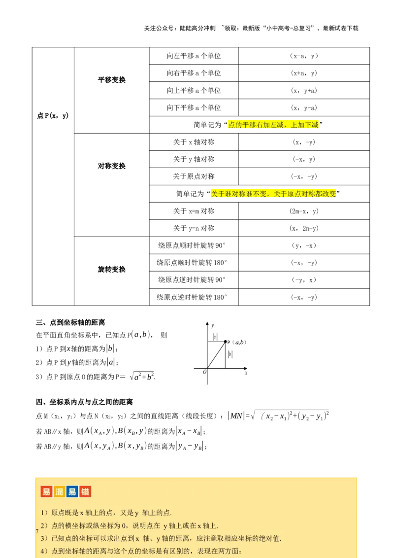 第09讲函数与平面直角坐标系（讲义）（原卷版）_02中考总复习（2026版更新中）_02-数学-中考总复习_2024年中考复习资料_一轮复习资料_配套讲义（原卷版+解析版）