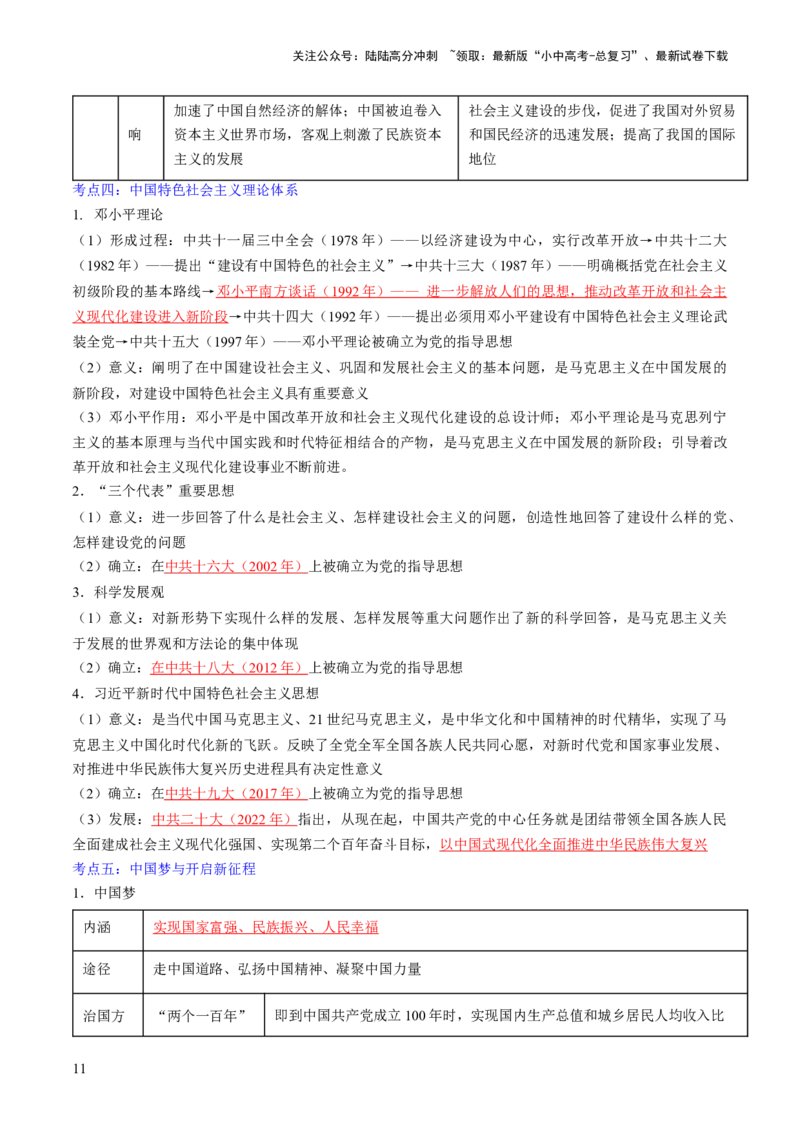 秘籍04++中国现代史（八下）（思维导图+大单元整合+考点清单+难点点拨）-备战2024年中考历史抢分秘籍（全国通用）_02中考总复习（2026版更新中）_06-历史-中考总复习_2024年中考复习资料