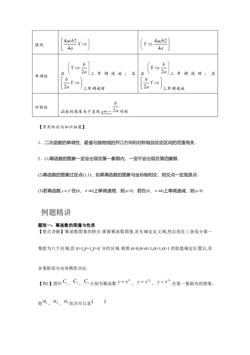 专题04二次函数与幂函数（原卷版）_2.2025数学总复习_2024年新高考资料_3.2024专项复习_更新中2024年新高考数学一轮复习之题型归纳与重难专题突破提升（新高考专用）