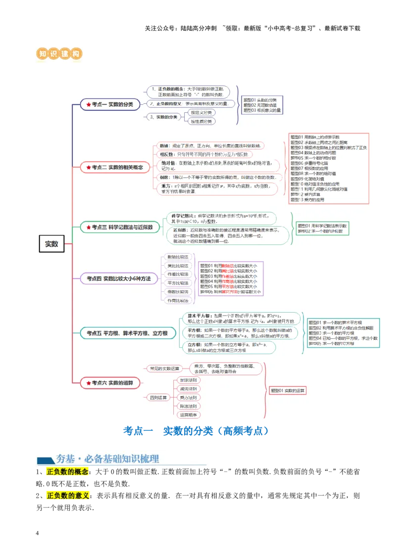 第01讲实数（讲义）（原卷版）_02中考总复习（2026版更新中）_02-数学-中考总复习_2024年中考复习资料_一轮复习资料_完2024年中考数学一轮复习讲练测（课件+讲义+练习）（全国通用）