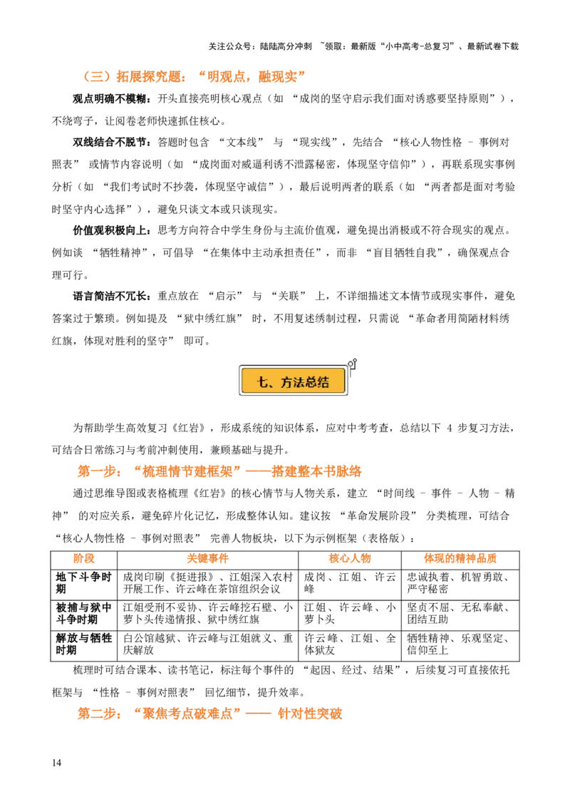 第02讲《红岩》整本书阅读(讲义）-上好课2026年中考语文一轮复习名著阅读(全国通用)_02中考总复习（2026版更新中）_01-语文-中考总复习_2026年中考复习（更新中）