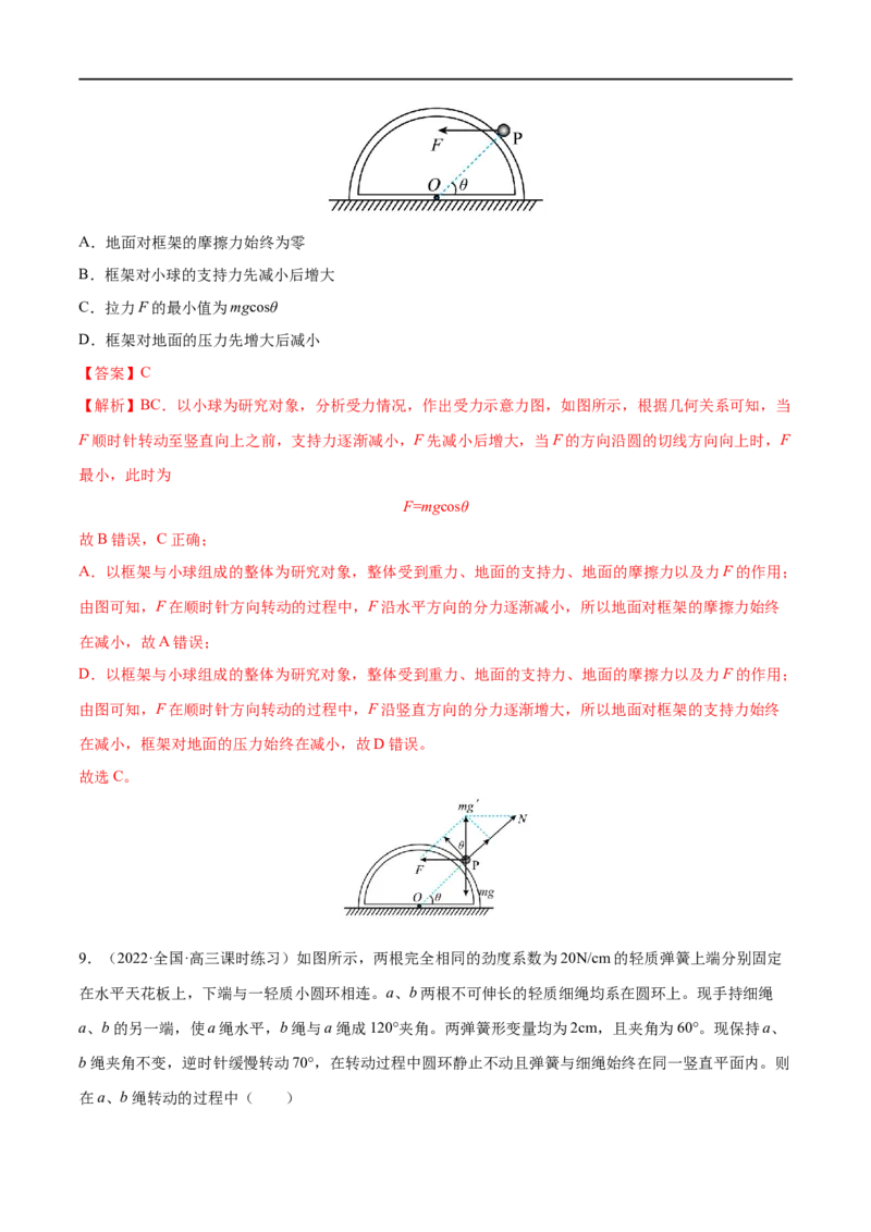 难点04动态平衡问题　平衡中的临界、极值问题&mdash;&mdash;全攻略备战2023年高考物理一轮重难点复习（解析版）_4.2025物理总复习_2023年新高复习资料_一轮复习