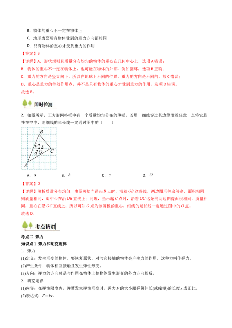 考点06重力弹力摩擦力（核心考点精讲精练）（解析版）_4.2025物理总复习_2025年新高考资料_一轮复习_备战2025年高考物理一轮复习考点帮（新高考通用）