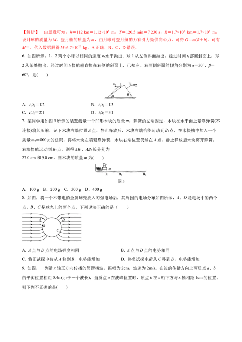 黄金卷02-赢在高考&middot;黄金8卷备战2024年高考物理模拟卷（江苏卷专用）（原卷版）_4.2025物理总复习_2024年新高考资料_4.2024高考模拟预测试卷