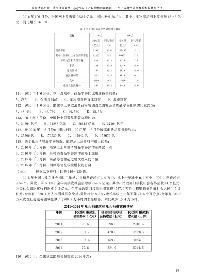 2017年422公务员联考《行测》真题（山西卷）_34省+国考真题_34省考+国考pdf版推荐用这个版本_34省行测+申论真题pdf推荐用这个版本_山西公务员考试真题pdf版_题目