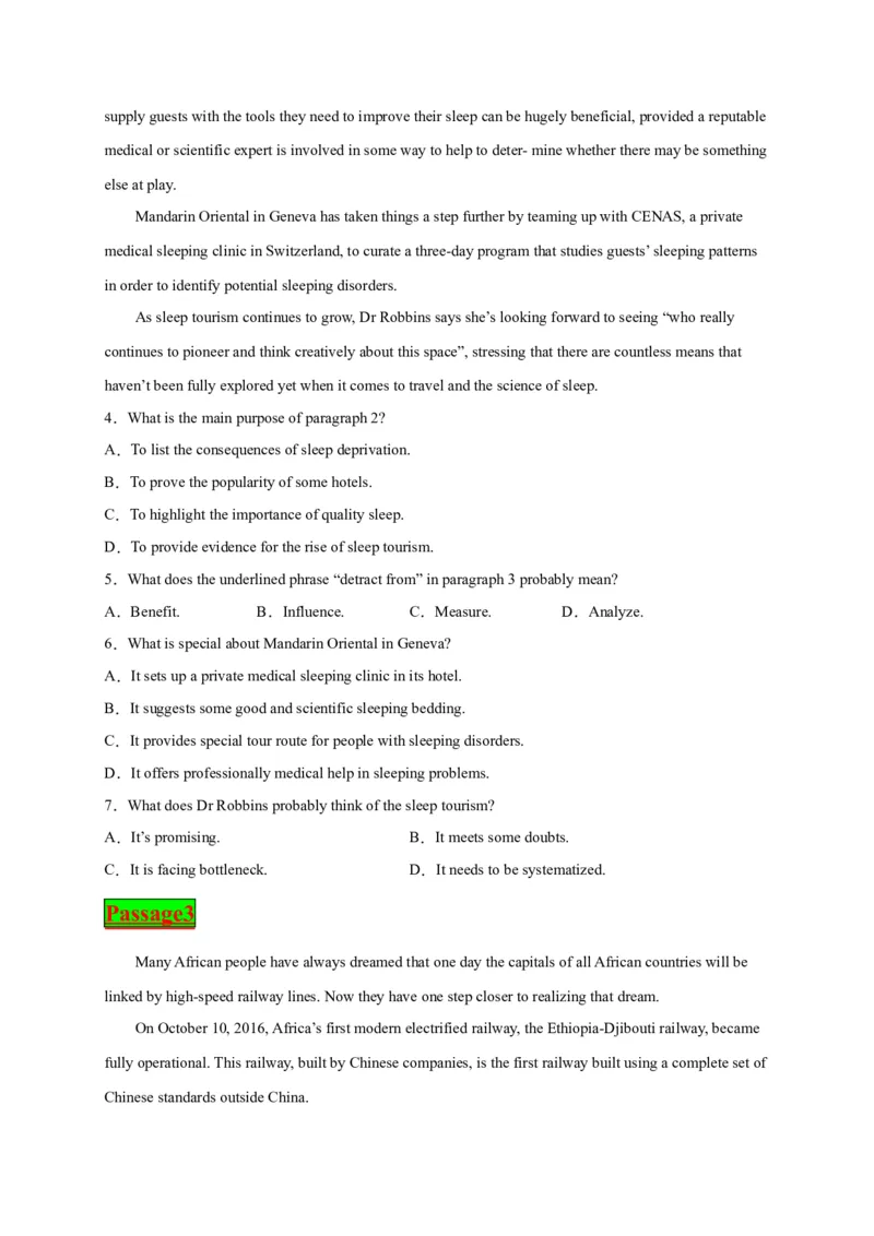 专题11交通旅游-2023年高考英语阅读理解考前预测60篇_3.2025英语总复习_2023年新高考资料_专项复习_阅读理解专项_2023年高考英语阅读理解考前预测60篇2985853