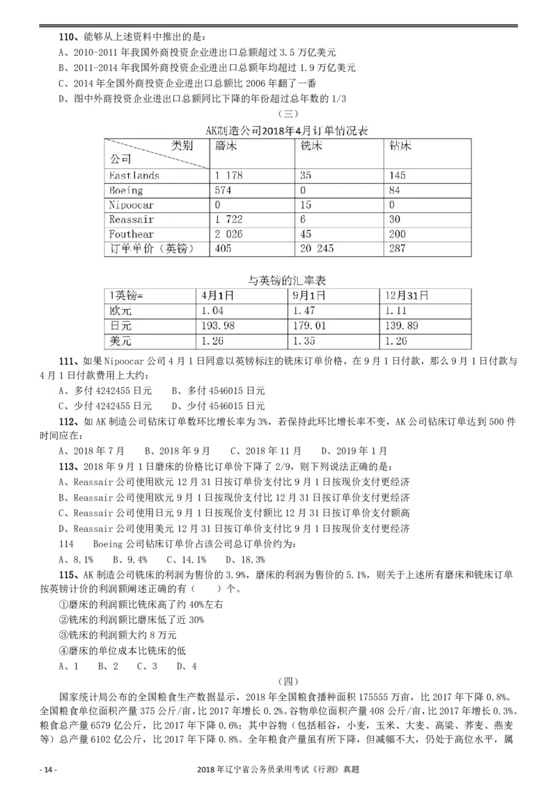 2018年辽宁省公务员录用考试《行测》真题_34省+国考真题_34省考+国考pdf版推荐用这个版本_34省行测+申论真题pdf推荐用这个版本_辽宁公务员考试真题pdf版_题目
