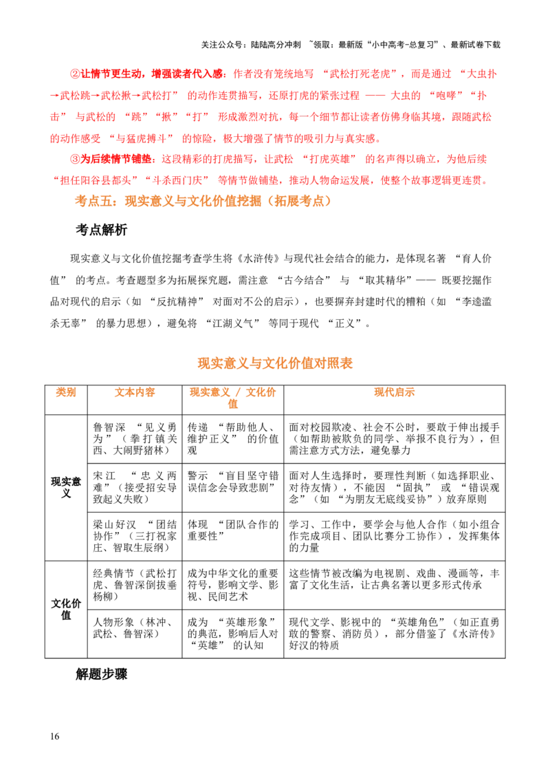 第10讲《水浒传》整本书阅读(讲义）-上好课2026年中考语文一轮复习名著阅读(全国通用)_02中考总复习（2026版更新中）_01-语文-中考总复习_2026年中考复习（更新中）