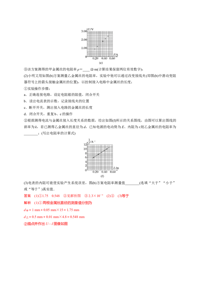 重难点14电学实验-2023年高考物理热点&middot;重点&middot;难点专练（全国通用）（解析版）_4.2025物理总复习_赠品通用版（老高考）复习资料_专项复习