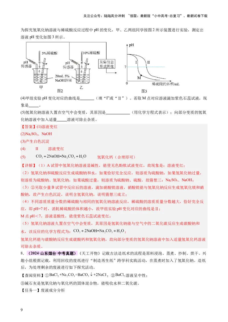 热点突破碱变质的研究（讲练）（解析版）_02中考总复习（2026版更新中）_05-化学-中考总复习_2025年中考复习资料_2025中考二轮课件ppt+讲义+练习化学_讲义+练习