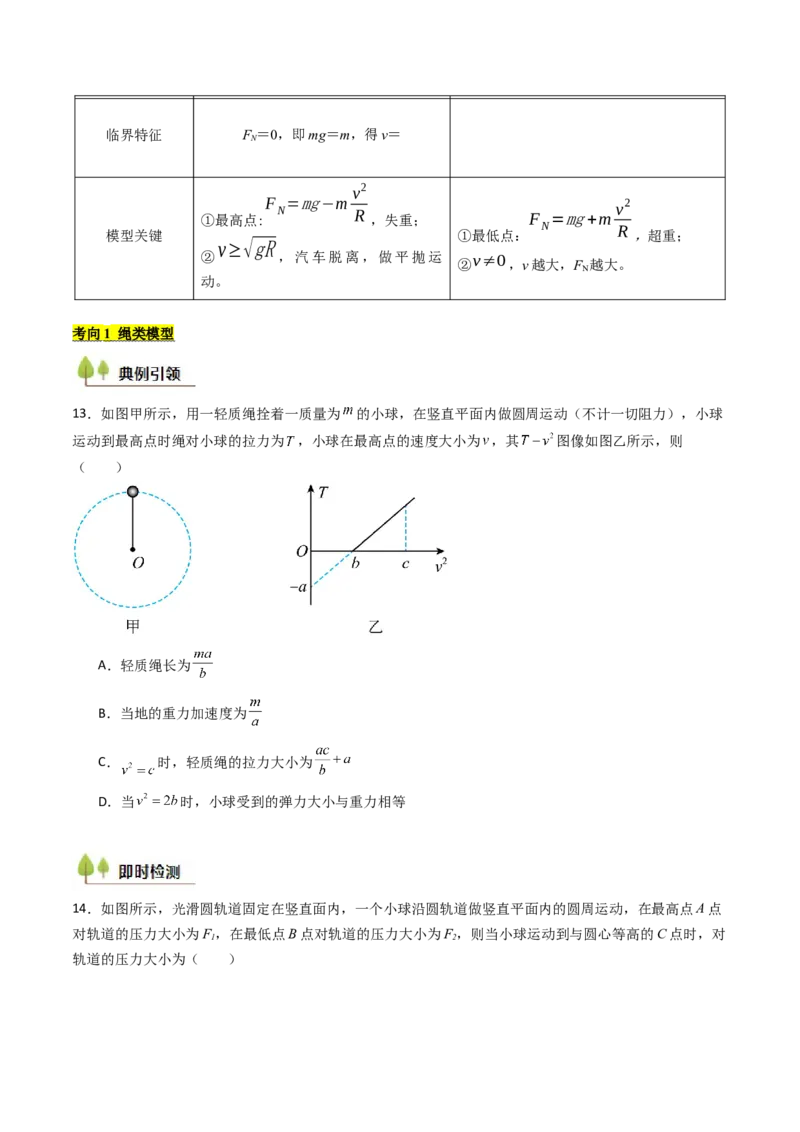 考点16圆周运动（核心考点精讲精练）（原卷版）_4.2025物理总复习_2025年新高考资料_一轮复习_备战2025年高考物理一轮复习考点帮（新高考通用）