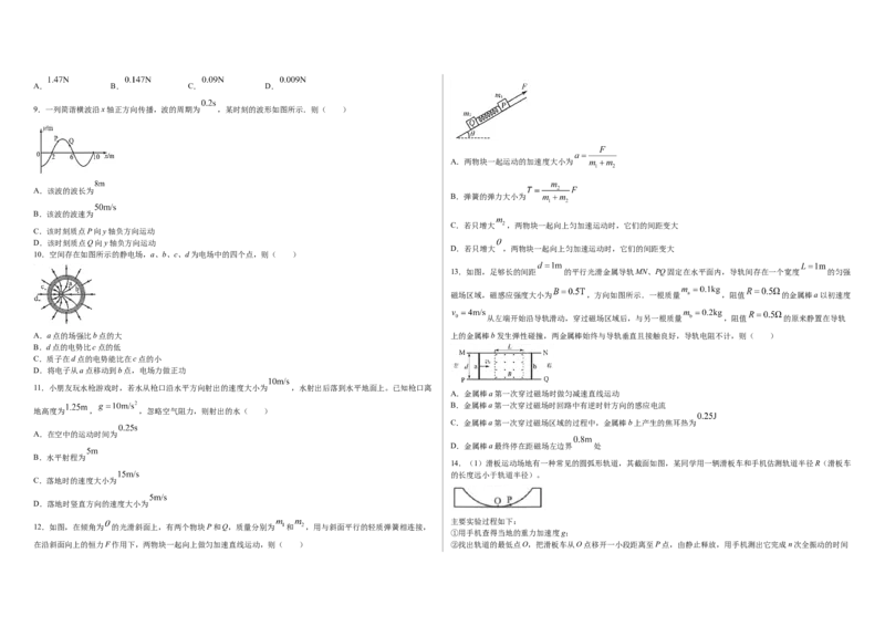 2020年海南高考物理试题及答案_全国卷+地方卷_4.物理_1.物理高考真题试卷_2008-2020年_地方卷_海南高考物理08-20_A3word版_答案版