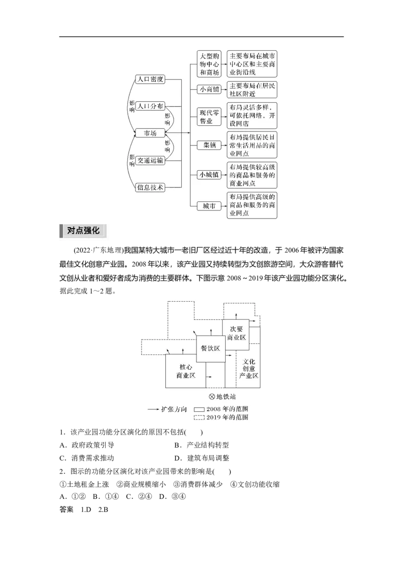 2023年高考地理二轮复习（全国版）第1部分专题突破专题8微专题15　服务业_9.2025地理总复习_赠品通用版（老高考）复习资料_二轮复习_2023年高考地理二轮复习讲义+课件（全国版）