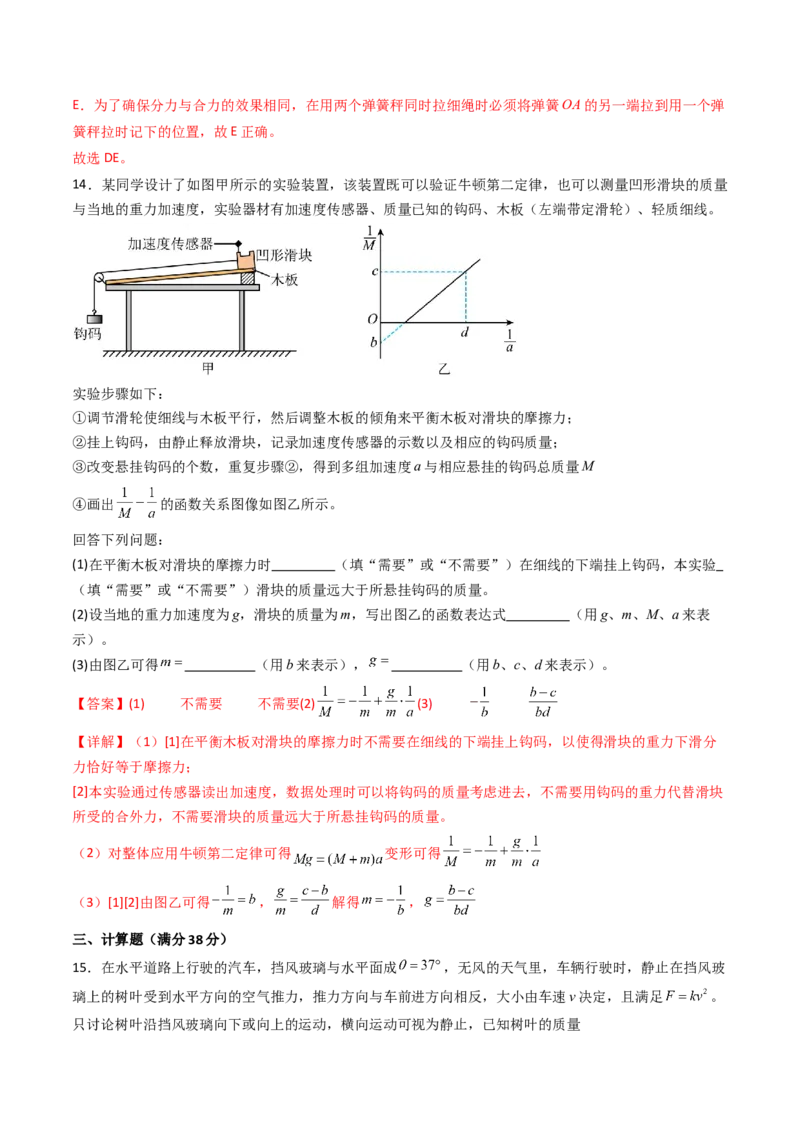 综合测试02相互作用运动与力的关系（解析版）_4.2025物理总复习_2025年新高考资料_一轮复习_备战2025年高考物理一轮复习考点帮（新高考通用）