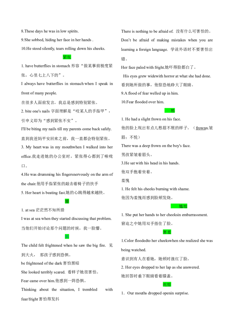 31.神态与情感的表达方法_3.2025英语总复习_2025年新高考资料_一轮复习_2025年高考英语一轮复习应用文写作与读后续写精讲精练(知识点PPT+精讲精练)（完结）