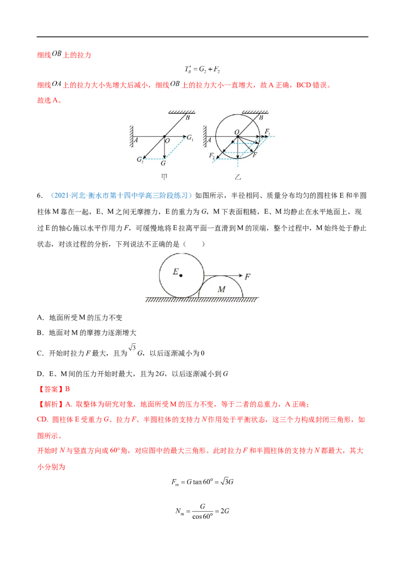 难点03受力分析　共点力平衡&mdash;&mdash;全攻略备战2023年高考物理一轮重难点复习（解析版）_4.2025物理总复习_2023年新高复习资料_一轮复习_全攻略备战2023年高考物理一轮重难点复习