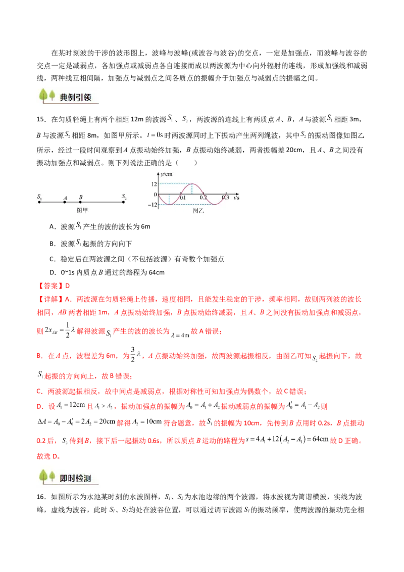 考点30机械波（核心考点精讲精练）（解析版）_4.2025物理总复习_2025年新高考资料_一轮复习_备战2025年高考物理一轮复习考点帮（新高考通用）