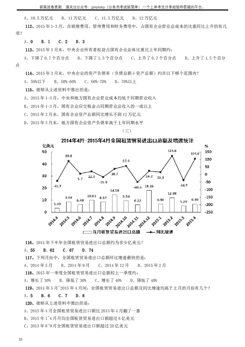 2016年423公务员联考《行测》真题（内蒙古卷）_34省+国考真题_此文件夹为word版,不推荐使用_此word版为,不推荐使用_此word版为,不推荐使用_题目