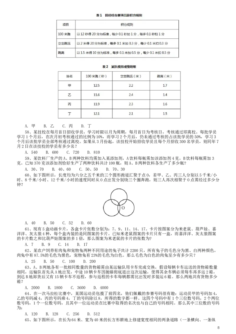 2019年420联考《行测》真题（贵州卷）_34省+国考真题_此文件夹为word版,不推荐使用_此word版为,不推荐使用_此word版为,不推荐使用_贵州公务员考试真题word版