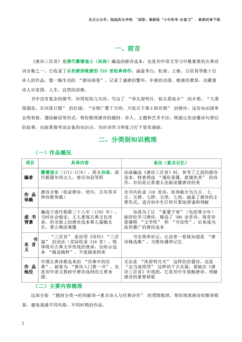 第03讲《唐诗三百首》整本书阅读(清单）-上好课2026年中考语文一轮复习名著阅读(全国通用)_02中考总复习（2026版更新中）_01-语文-中考总复习_2026年中考复习（更新中）