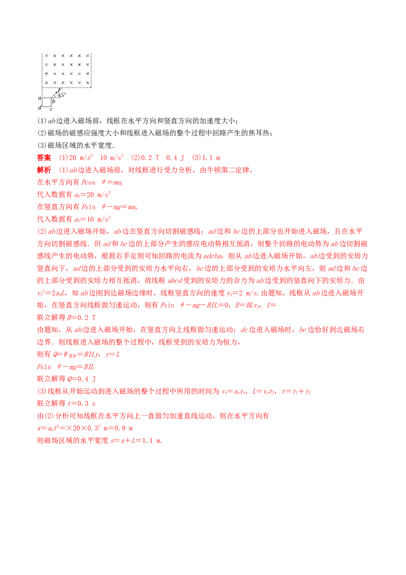 训练二十四电磁感应中的动力学和能量问题-备战2024年高考物理一轮复习专题复习与训练(解析版）_4.2025物理总复习_2024年新高考资料_3.2024专项复习