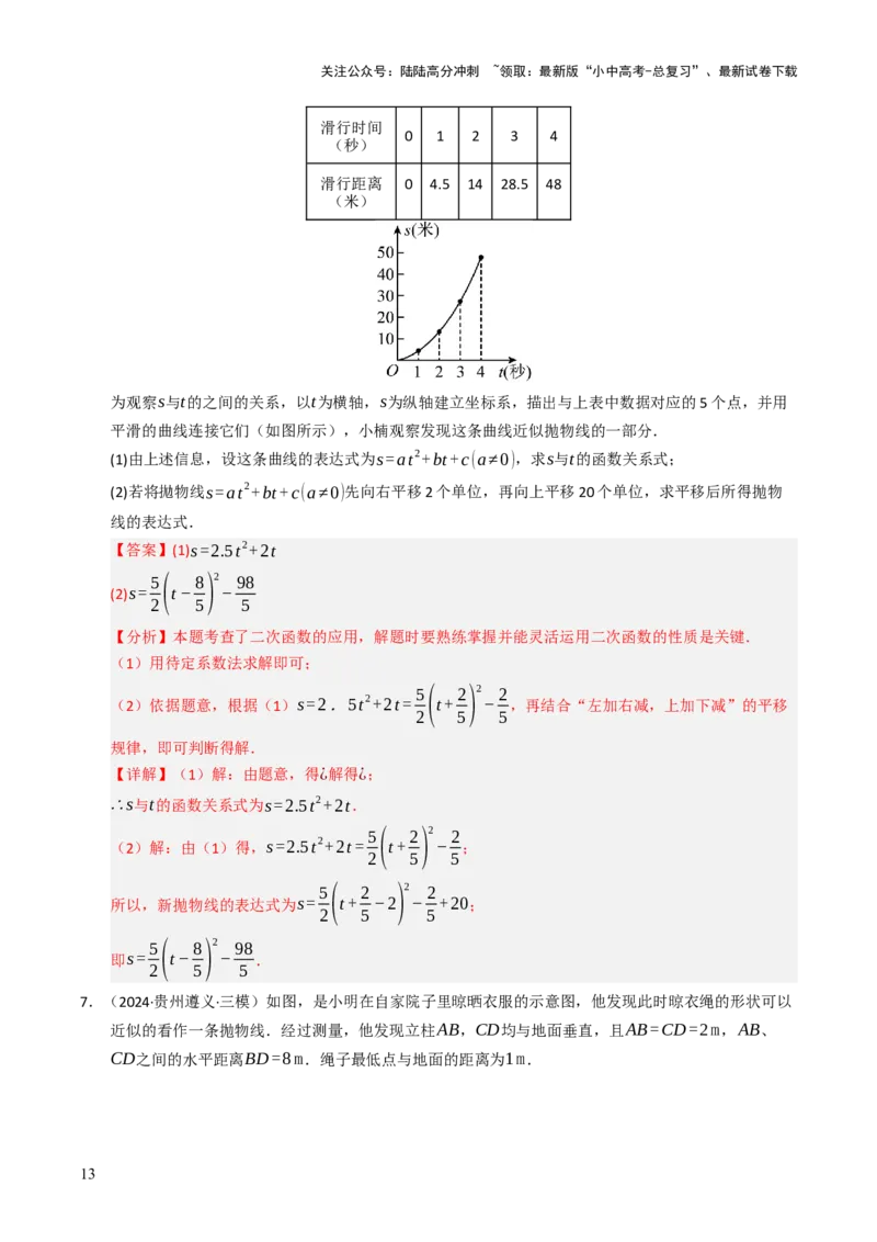 热点05二次函数的图象及简单应用（8大题型+高分技法+限时提升练）（解析版）_02中考总复习（2026版更新中）_02-数学-中考总复习_2025中考复习资料_2025年中考数学二轮重点专题专练