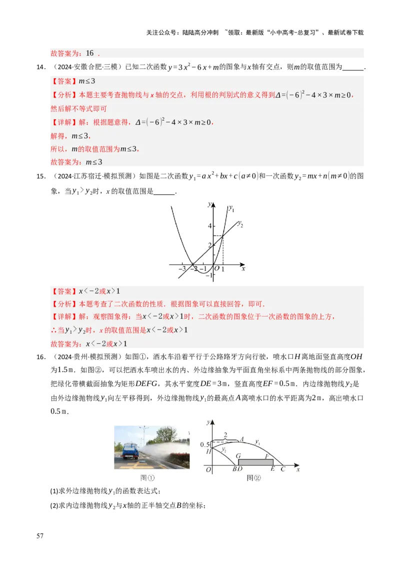 热点05二次函数的图象及简单应用（8大题型+高分技法+限时提升练）（解析版）_02中考总复习（2026版更新中）_02-数学-中考总复习_2025中考复习资料_2025年中考数学二轮重点专题专练