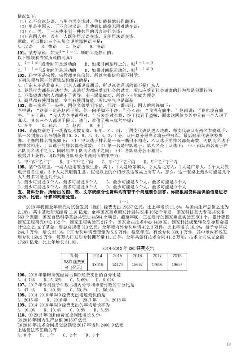 2019年江西省法检统一考录公务员笔试《行测》真题_34省+国考真题_此文件夹为word版,不推荐使用_此word版为,不推荐使用_此word版为,不推荐使用_题目