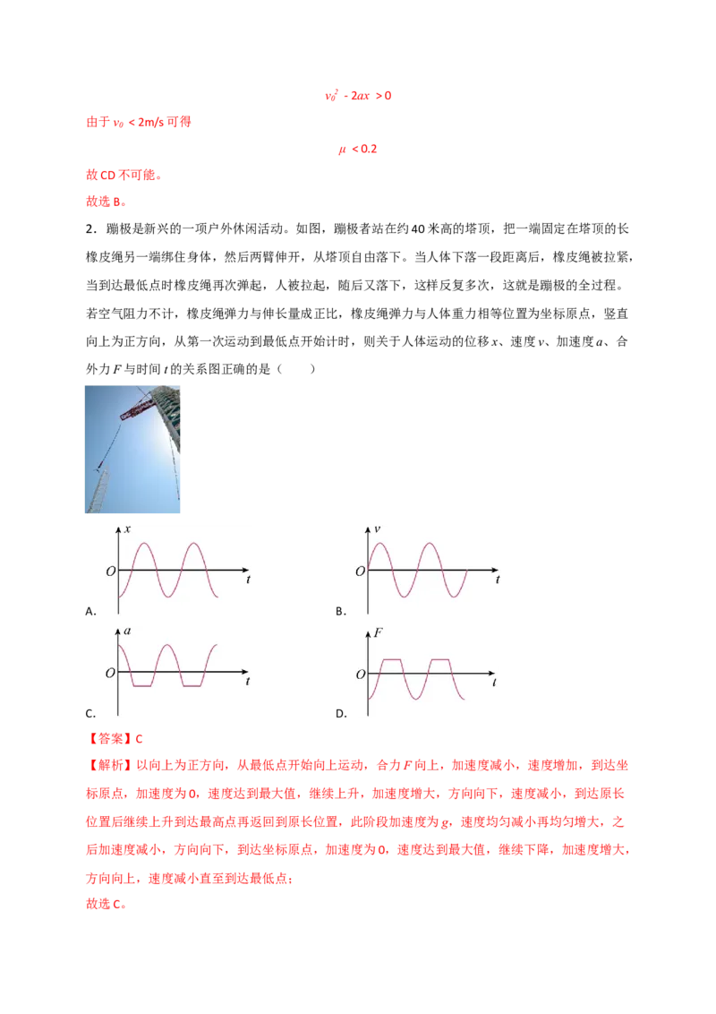 重难点02牛顿运动定律与直线运动（解析版）&mdash;2023年高考物理热点&middot;重点&middot;难点专练（全国通用）_4.2025物理总复习_赠品通用版（老高考）复习资料_专项复习