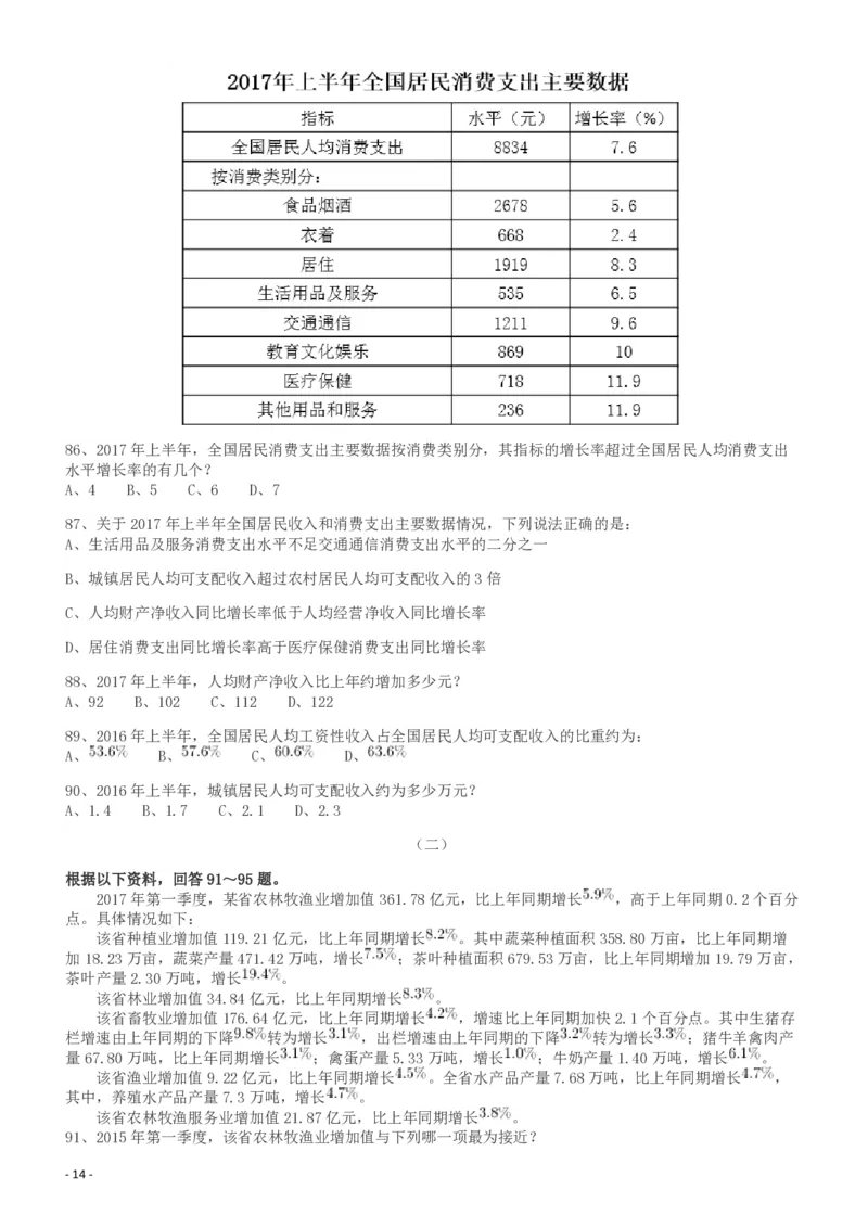 2018年421联考《行测》真题（湖南卷）_34省+国考真题_34省考+国考pdf版推荐用这个版本_34省行测+申论真题pdf推荐用这个版本_湖南公务员考试真题pdf版_题目