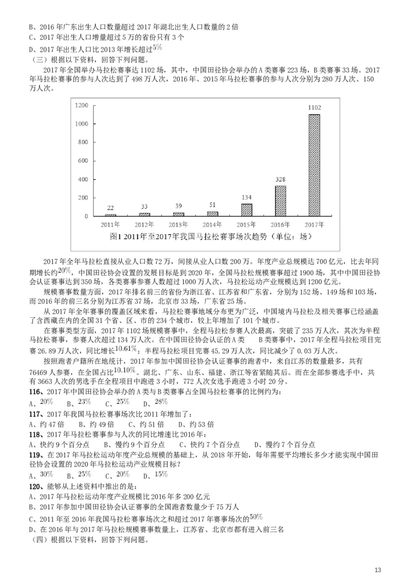 2019年420联考《行测》真题（湖北卷）_34省+国考真题_此文件夹为word版,不推荐使用_此word版为,不推荐使用_此word版为,不推荐使用_湖北公务员考试真题word版