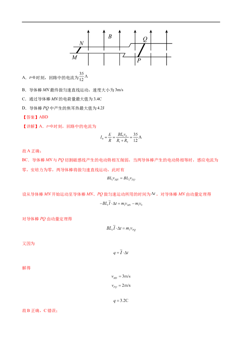 难点24动量观点在电磁感应中的应用&mdash;&mdash;全攻略备战2023年高考物理一轮重难点复习（解析版）_4.2025物理总复习_2023年新高复习资料_一轮复习