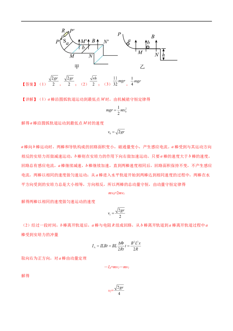 难点24动量观点在电磁感应中的应用&mdash;&mdash;全攻略备战2023年高考物理一轮重难点复习（解析版）_4.2025物理总复习_2023年新高复习资料_一轮复习